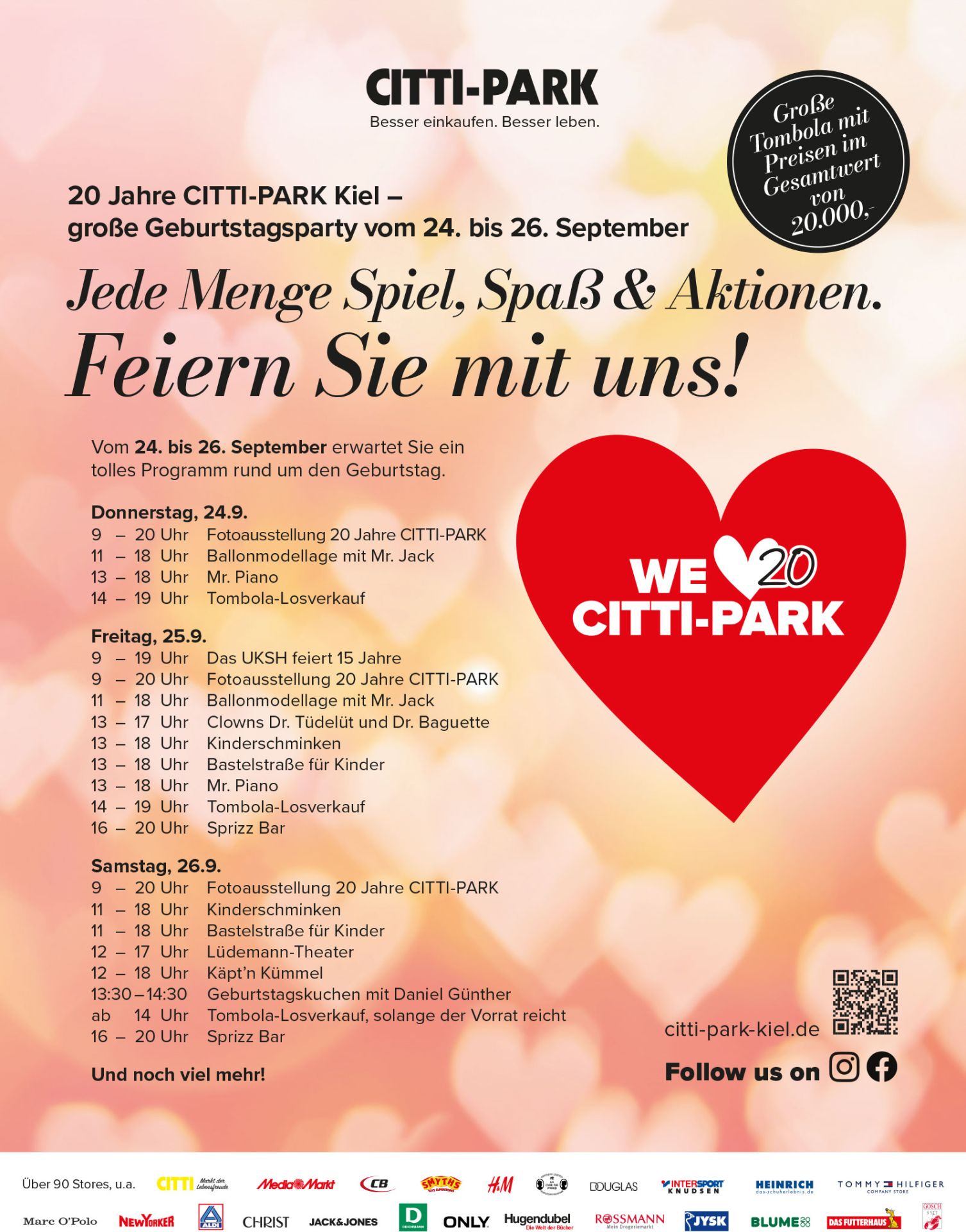 Wir feiern 20 Jahre CITTI-PARK Kiel