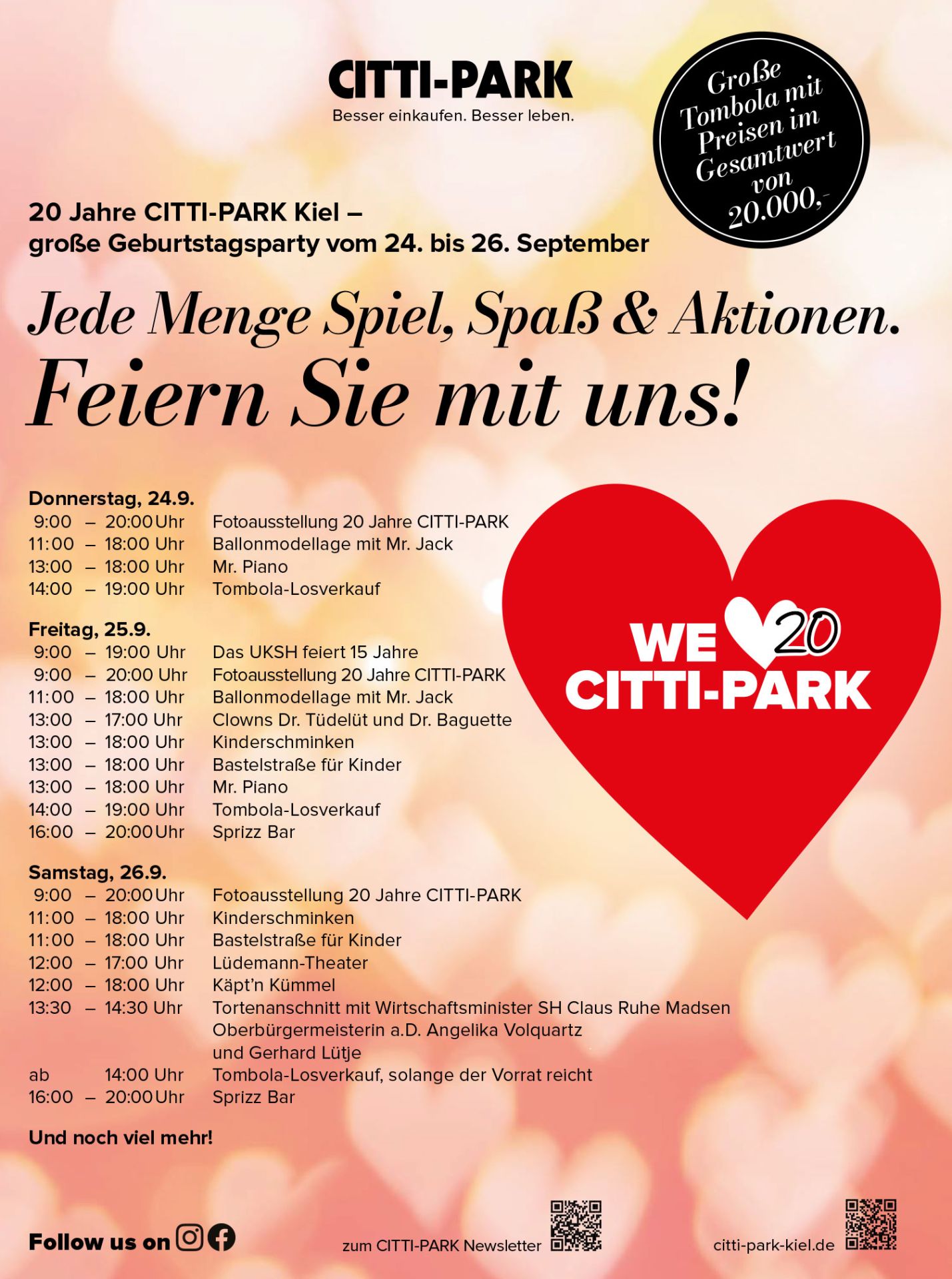 Wir feiern 20 Jahre CITTI-PARK Kiel